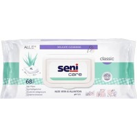 Влажные салфетки для ухода за кожей Seni Care CLASSIC, 68 шт